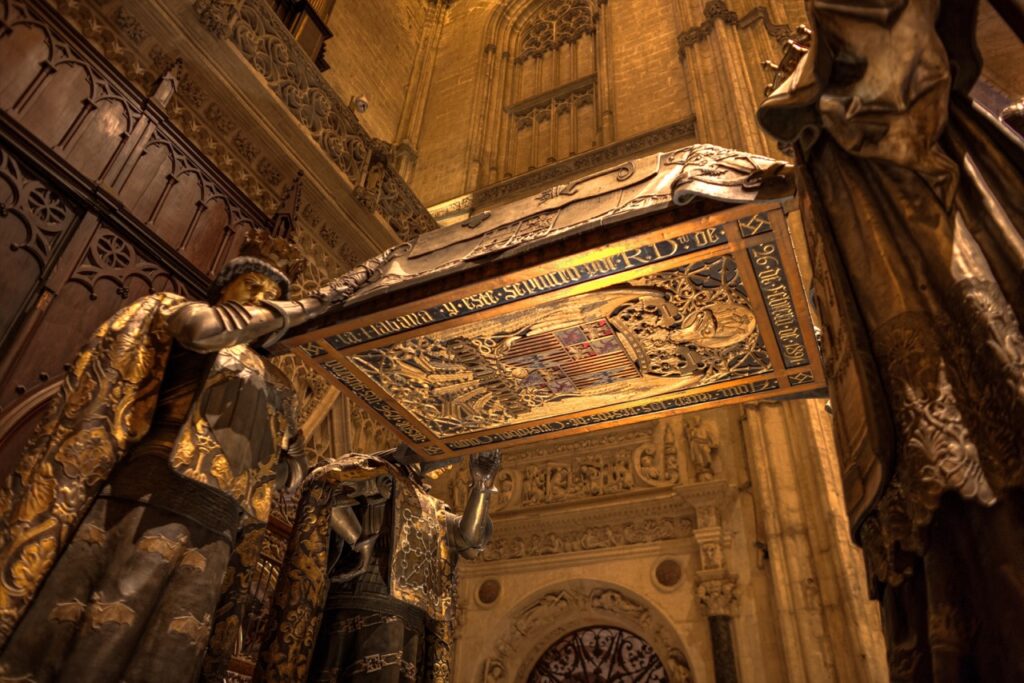 seville cathedral inside tomb