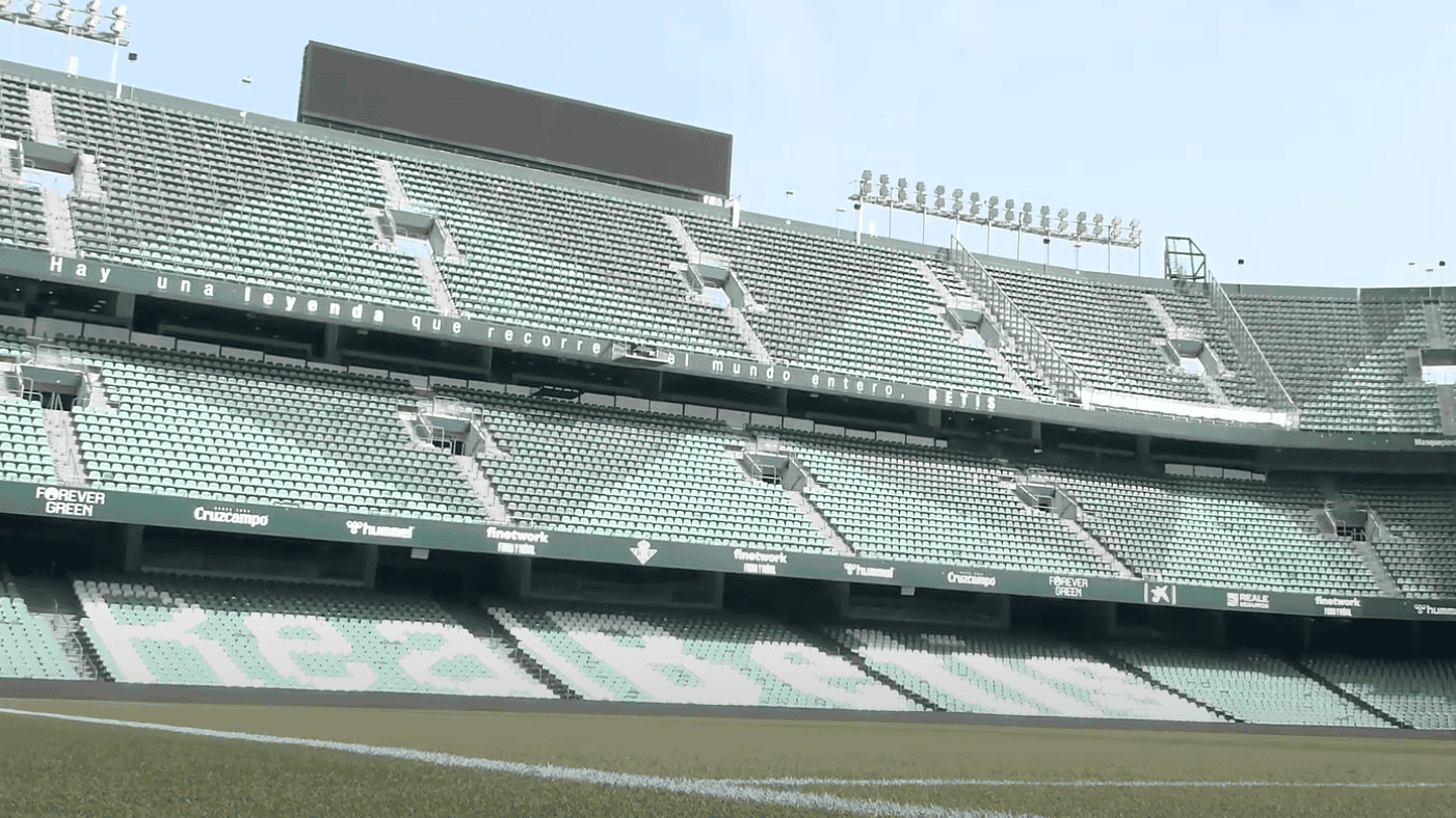 inside Benito Villamarín Stadium empty