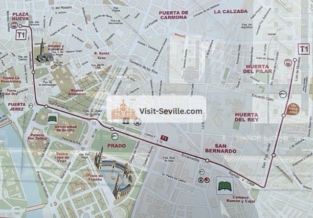 Seville Tram Map