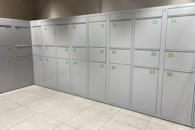 Luggage storage lockers at Plaza de Armas Bus Station in Seville